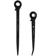 MAXPOWER 2 Pieces Spud Ratchet Set, 3/4 Inch x 7/8 Inch Dual Socket Spud Ratchet, 17mm x 19mm Met...