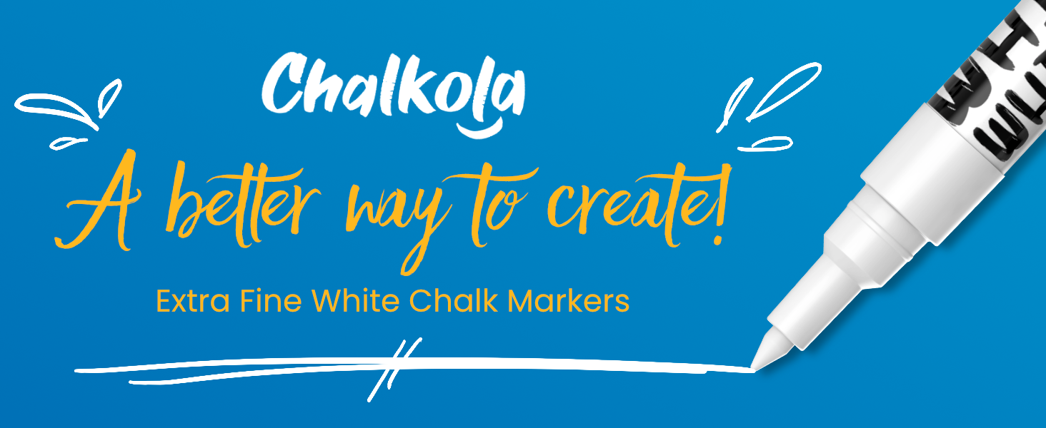 Chalkola White Chalk Markers 6 1mm