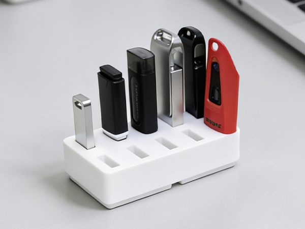 JBOS 10-Slot USB Flash Drive Holder Stand, Desktop Organizer Rack for Memory Sticks