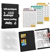 Antner 100 Envelopes Challenge Binder Money Savings Challenges Book to Save $5,050 and $500 and $...