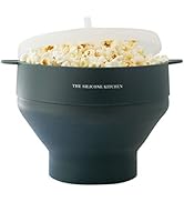 The Silicone Kitchen Silicone Microwave Popcorn Maker Collapsible Bowl, Non-Toxic, Dishwasher Saf...