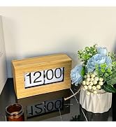 Flip Desk Clock, Retro Flip Desk Table Clock, Flip Down Clock, Retro Large Number Flip Down Clock...