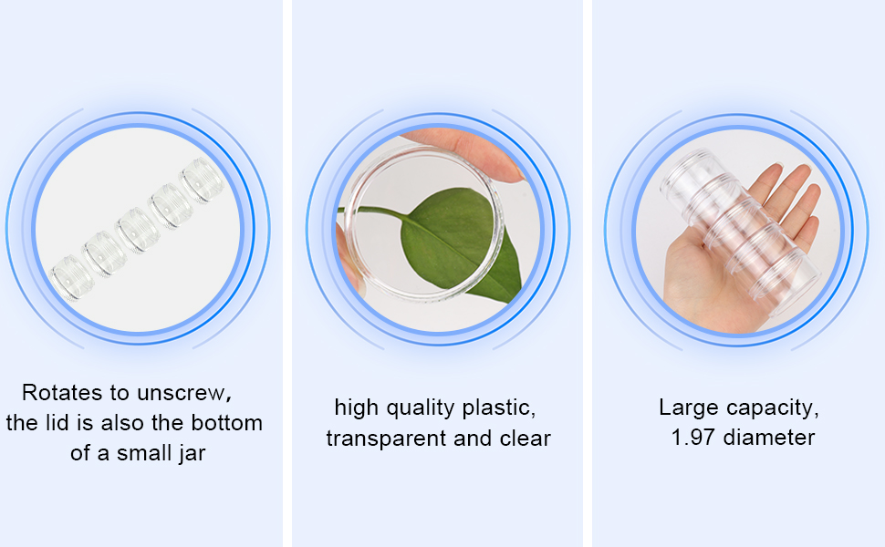 Clear Plastic Portable Spice Jars