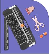ZEQUAN Paper Trimmer Set, 12'' Creasing Paper Cutter and 5mm Corner Cutter and a Plastic Scissors...