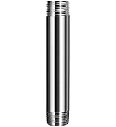 Quickun 304 Stainless Steel Nipple Pipe Fitting, 1/2" NPT x 1/2" NPT Male Malleable Nipple Cast P...