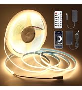 Aclorol 50FT LED Strip Lights COB 3000K Warm White Dimmable 24V LED Light Strip Kit High Density ...