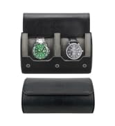 HELMDY Travel Watch Case - Two Watch Roll Storage Box Organizer for Men's Women's Wristwatches & ...