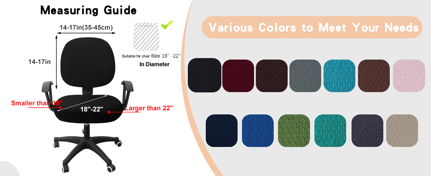 size guide & various colors
