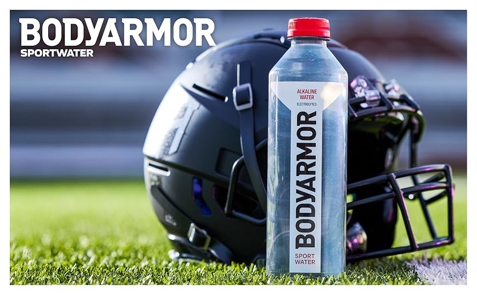 body armor, sports drink, alkaline water