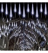 Blingstar Meteor Shower Lights 10Tubes 16Inch 360LED Solar Christmas Lights Outdoor Waterproof Fa...