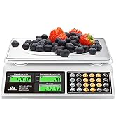 BROMECH Price Computing Scale, 66lb Digital Commercial Food Meat Produce Weighing Scale with Gree...