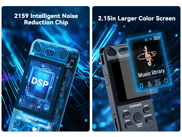 voice recorder with speakers