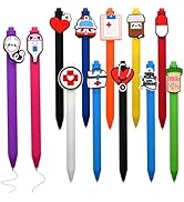 YINPIXUS 12 PCS Funny Nurse Pens for Work, Cute Nursing Ballpoint Pens, Nurses Nursing Student Ac...