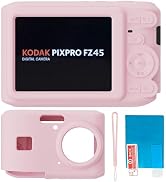 TUOOUT Silicone Case for PIXPRO FZ45 Digital Camera with Screen Protector and Lanyard for PIXPRO ...