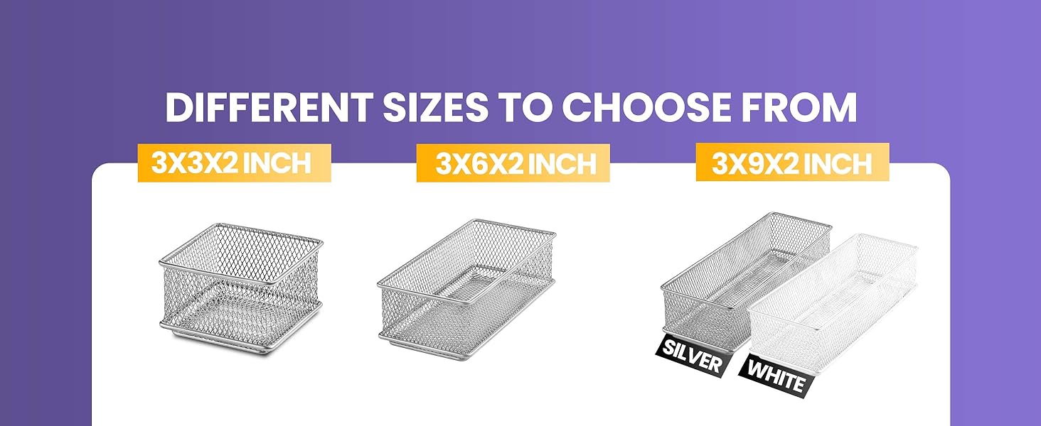 different sizes