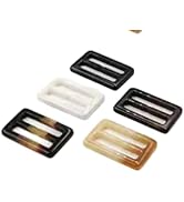 Galepromot 20 Pcs 2" Waist Buckle Resin Rectangle Silk Scarf Neckerchief Clasp Clip Belt Buckle C...