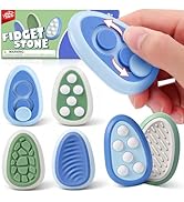 Fidget Toys Adults Anxiety Relief: 4 Pack Silent & Audible Fidget Stone - Sensory Calming Desk To...