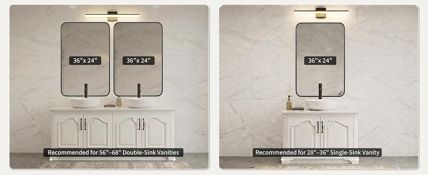 bathroom mirrors set