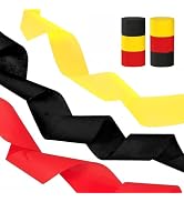 AimtoHome Red Black Yellow Crepe Paper Streamers, Party Streamers for Sports Events,Birthday Part...