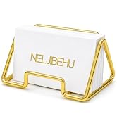 NELJIBEHU Metal Business Card Holder for Desk, Business Card Stand Organizer, Desktop Name Card D...