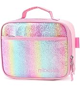 mibasies Kids Lunch Box for Girls Toddler, Insulated and Reusable Lunch Bag for School, Pink Blue...