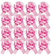 16 Pcs Pink Pull Bows for Gift Wrapping,6 Inch Gift Bows for Presents,Birthday,Anniversary,Party,...