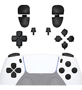 eXtremeRate Replacement D-pad R1 L1 R2 L2 Triggers Share Options Face Buttons, Black Full Set But...