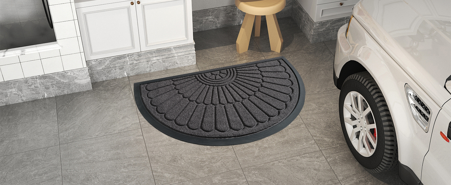 half round front door mat outside doormat