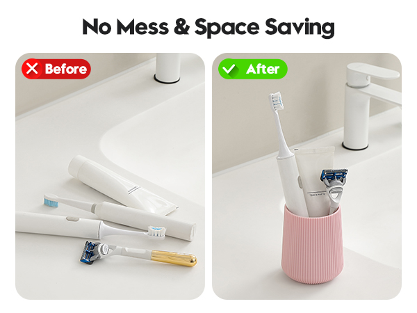 pink toothbrush holder