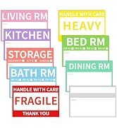 Ouzoustate 300 Count 2” x 3’’ Removable Home Moving Box Packing Labels for 1/2/3/4 Bedroom Rooms,...