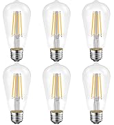 Energetic Dimmable LED Filament Light Bulbs, High Brightness, 8W, 60 Watt Equivalent, ST18 ST58, ...