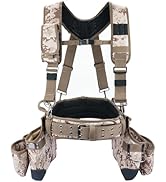 MELOTOUGH Camo Tool Belt with Suspenders Camouflage Tool Pouch Supenders Framers Combo Apron Tool...