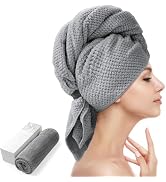 YFONG Large Hair Towel Wrap for Women, Super Absorbent Microfiber Hair Towel for Curly Hair, Fast...