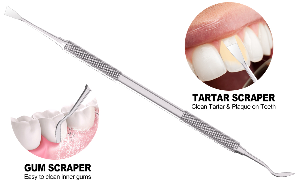 dental scraper for tartar and plaque