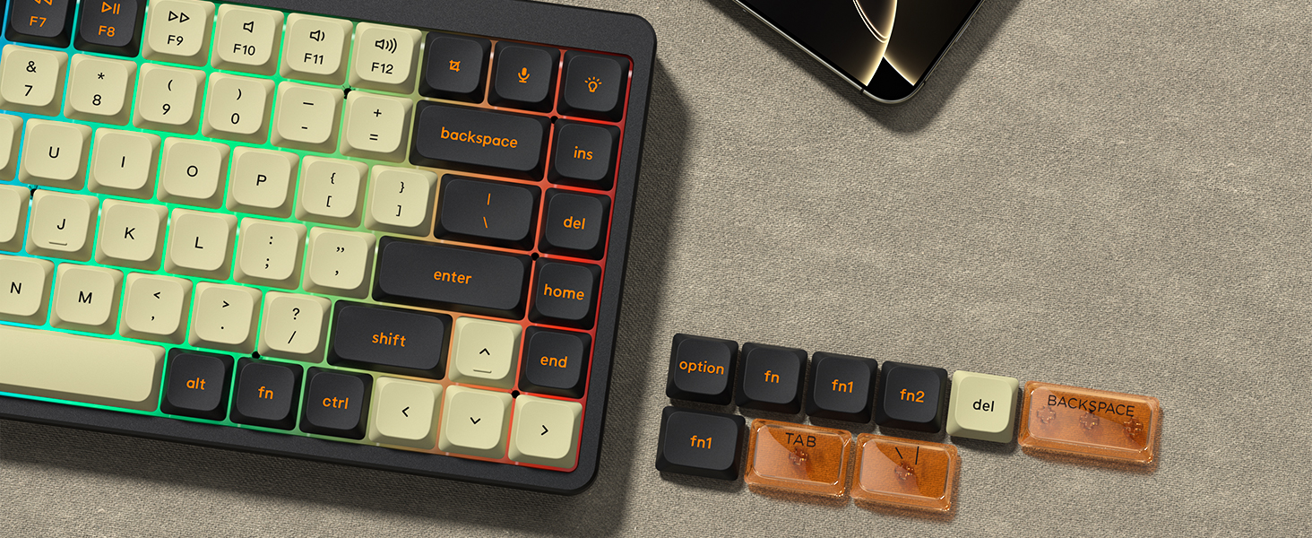 womier low profile keycap,pbt/pc keycaps,clear keycaps,double shot keycaps