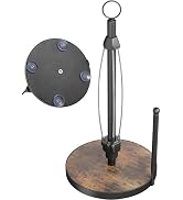 OROPY One-Hand Tear Paper Towel Holder Countertop, Farmhouse Wood Paper Towel Roll Holder with Ra...