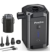 Preciva Electric Air Pump for Inflatables - 18W Portable Air Pump with 3 Nozzles - 4kPa Inflator/...