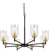 Sucolite 8-Light Chandelier for Dining Room Kitchen Island Modern Farmhouse Pendant Lighting with...