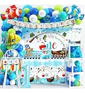 Ofishally One First Birthday Decorations Gone Fishing 1st Birthday Party Supplies Our Little Man ...