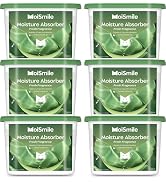 Moismile Moisture Absorbers 6 Pack, Fresh Fragrance Closet Dehumidifier for Bathroom, Car & Basem...