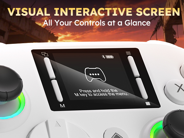 This PS4 controller with display helps gamers check settings instantly without confusion.