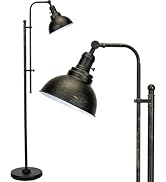 VONLUCE Floor Lamp for Living Room, 65'' Tall Industrial Floor Lamp, Adjustable Height & Head Vin...
