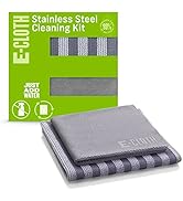 E-Cloth Stainless Steel Cleaning Kit, Microfiber Stainless Steel Cleaner for a Spotless Shine Hom...