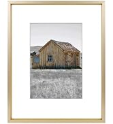 Golden State Art, 8x10 Gold Picture Frame Display Photo 5x7 with Mat or 8 x 10 Without Mat for Wa...