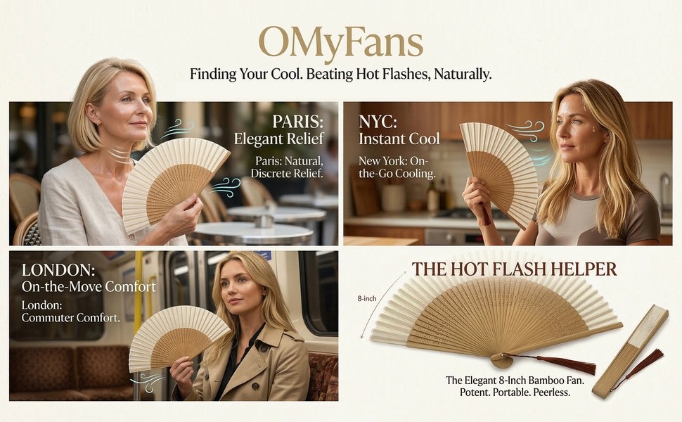 OMyFans hand fan for women foldable