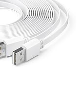 Itramax Flat USB C Extension Cable 20FT/2Pack,Extra Long USB A to USBC Power Charging Cord for Bl...