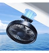 Magnetic Cruise Approved Fan, Portable Travel Fan 360 Degree Adjustable, 3 Speed, Rechargeable Co...