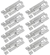 FATLODA 8 Pack Barrel Bolt Latch, Slide Bolt Latch 3 Inches Slide Latch Lock, Thickened Stainless...