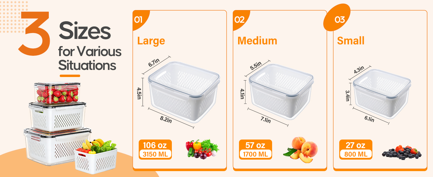 fruit containers for fridge