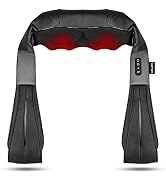 VOYOR Shiatsu Neck and Back Massager with Heat, Electric Deep Tissue 4D Kneading Massage for Shou...